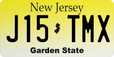 NJ license plate J15TMX