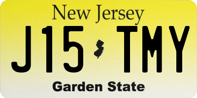 NJ license plate J15TMY