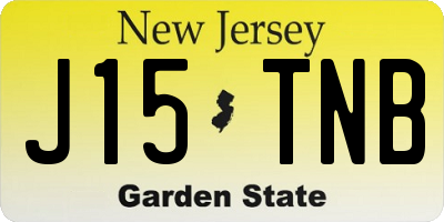 NJ license plate J15TNB