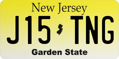 NJ license plate J15TNG