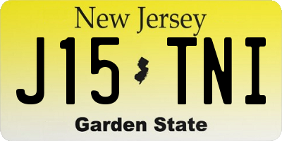 NJ license plate J15TNI