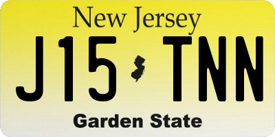 NJ license plate J15TNN