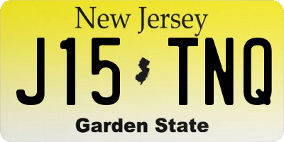 NJ license plate J15TNQ