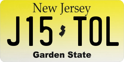 NJ license plate J15TOL