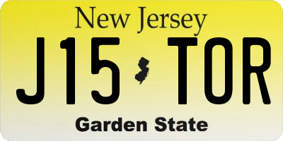NJ license plate J15TOR
