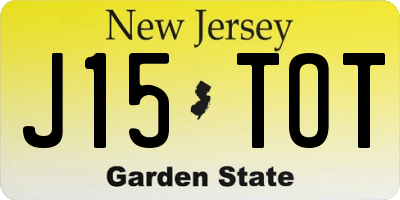 NJ license plate J15TOT