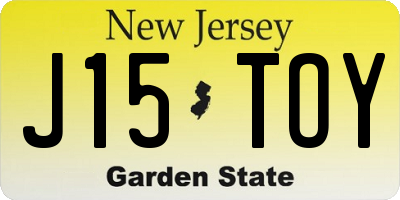 NJ license plate J15TOY