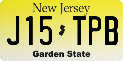 NJ license plate J15TPB