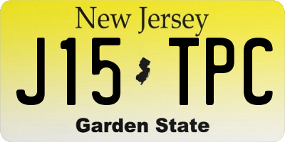 NJ license plate J15TPC