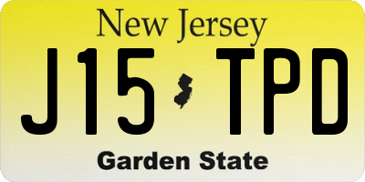 NJ license plate J15TPD