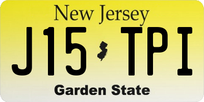 NJ license plate J15TPI