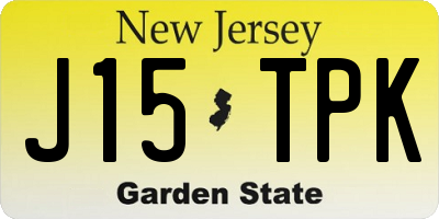 NJ license plate J15TPK
