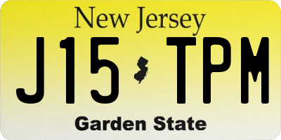 NJ license plate J15TPM