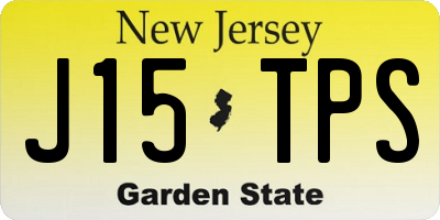NJ license plate J15TPS