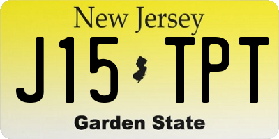 NJ license plate J15TPT