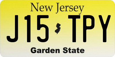 NJ license plate J15TPY