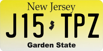 NJ license plate J15TPZ