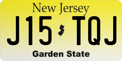 NJ license plate J15TQJ