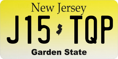 NJ license plate J15TQP