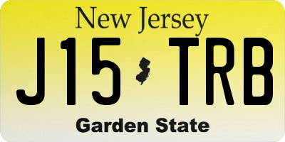 NJ license plate J15TRB