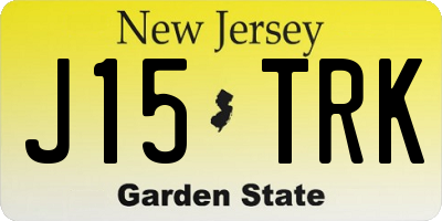 NJ license plate J15TRK