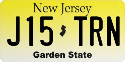 NJ license plate J15TRN
