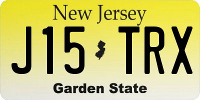 NJ license plate J15TRX