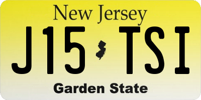 NJ license plate J15TSI