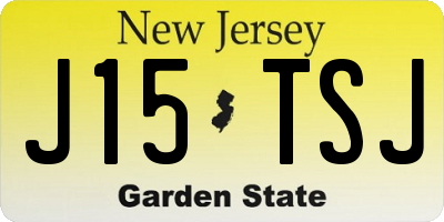 NJ license plate J15TSJ
