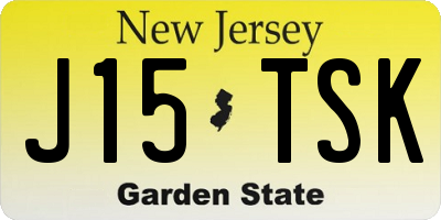 NJ license plate J15TSK