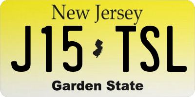 NJ license plate J15TSL