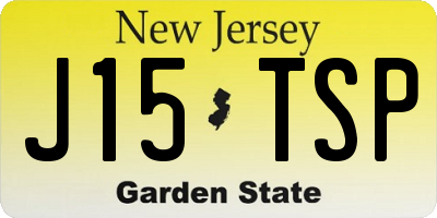 NJ license plate J15TSP