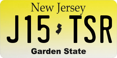 NJ license plate J15TSR