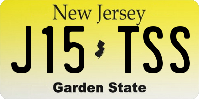 NJ license plate J15TSS