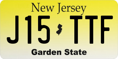 NJ license plate J15TTF