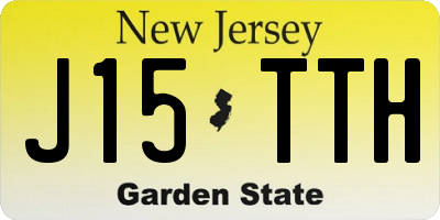 NJ license plate J15TTH