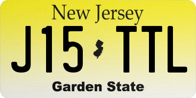 NJ license plate J15TTL