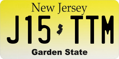 NJ license plate J15TTM