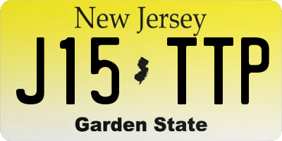 NJ license plate J15TTP