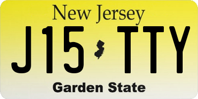 NJ license plate J15TTY