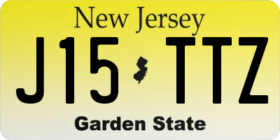 NJ license plate J15TTZ