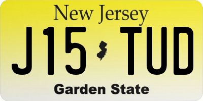NJ license plate J15TUD