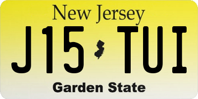NJ license plate J15TUI