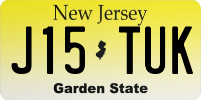 NJ license plate J15TUK