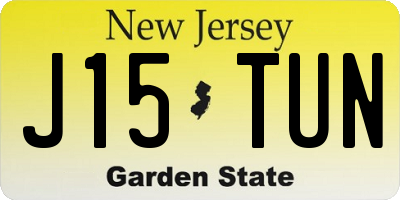 NJ license plate J15TUN