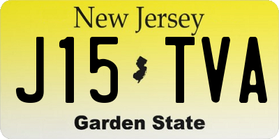 NJ license plate J15TVA