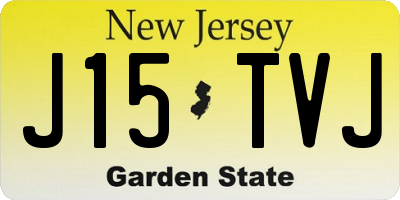 NJ license plate J15TVJ