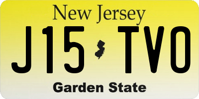 NJ license plate J15TVO