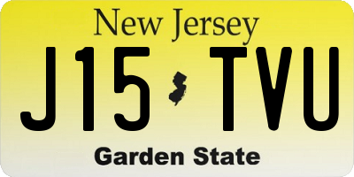 NJ license plate J15TVU