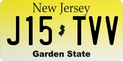 NJ license plate J15TVV